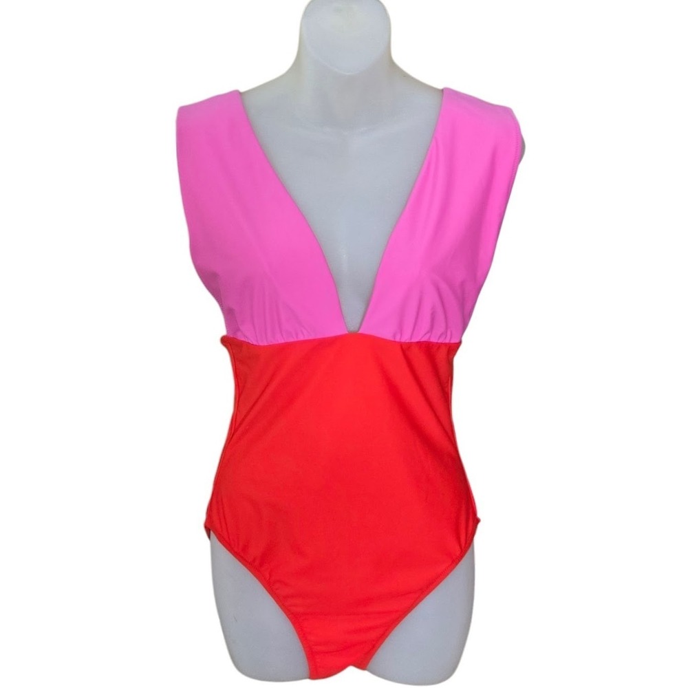 J Crew Womens Resort Colorblock One Piece Swimsuit Size M Cruise Vacation Travel